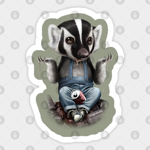 HONEY BADGER Sticker by ADAMLAWLESS